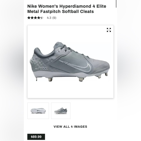 Nike Hyperdiamond 4 Elite Size 8.5 - Picture 6 of 6